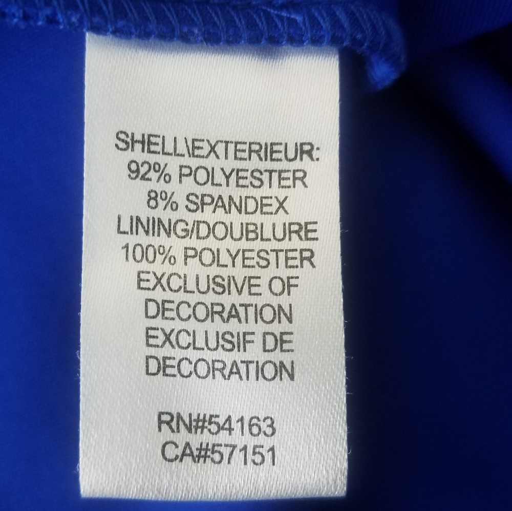 Andrew Marc NY Royal Blue V Neck Beaded Dress 10 - Picture 7 of 7